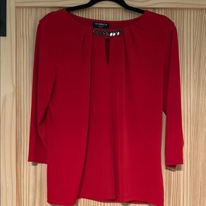 Liz Claiborne Red 3/4 Sleeve Blouse